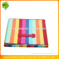 Hot selling weaving fabric large/medium/small folding storage box with lids and leather handles in WenZhou LongGang
